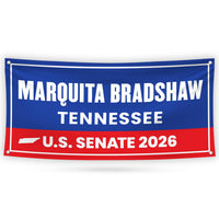 Marquita Bradshaw For Tennessee U.S. Senate Banner Sign, 13 oz Waterproof US Senate Election 2026, Vinyl Banner With Metal Grommets