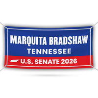 Marquita Bradshaw For Tennessee U.S. Senate Banner Sign, 13 oz Waterproof US Senate Election 2026, Vinyl Banner With Metal Grommets