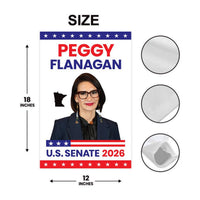 Peggy Flanagan For Minnesota Senate 2026 Garden Flag, Double Sided, 2026 Senate Flag, Elections Flag, Race Red White & Blue Flag