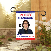 Peggy Flanagan For Minnesota Senate 2026 Garden Flag, Double Sided, 2026 Senate Flag, Elections Flag, Race Red White & Blue Flag