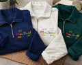 Personalized Teacher Embroidered Quarter Zip Sweatshirt, Custom Teacher Name Pullover, School Apparel, Appreciation Gift, Educator Gift