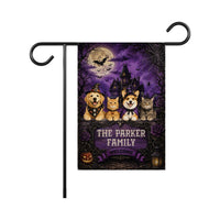 Personalized Halloween Dog Garden Flag, 12x18 Double Sided Yard Flag, Custom Pet Photo Decor, Spooky Outdoor Porch Decor, Pet Lover Gift