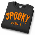 Custom Halloween Puff Print Sweatshirt, Spooky Vibes Shirt, Raised 3D Fall Crewneck, Personalized Puff Hoodie, Spooky Season Custom Gift