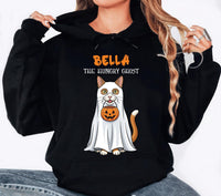 Personalized Pet Halloween Shirt, Custom Pet Photo Ghost Tee, Hungry Ghost Top, Spooky Dog Mom Shirt, Halloween Gift for Animal Lover