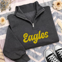 Personalized Sports Team Embroidered Quarter Zip Sweatshirt, Custom Team Name Pullover, Coach Spirit Wear, Game Day Layer, Tournament Gift