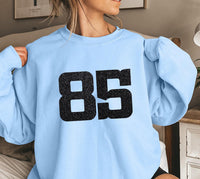 Custom Glitter Football Number Shirt, Personalized Game Day Sports Tee, Varsity Number Sweatshirt, Mascot Spirit Top, Custom Team Gift