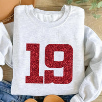 Custom Glitter Football Number Shirt, Personalized Game Day Sports Tee, Varsity Number Sweatshirt, Mascot Spirit Top, Custom Team Gift