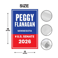 Peggy Flanagan For Minnesota Senate 2026 Garden Flag, Double Sided, 2026 Senate Flag, Elections Flag, Race Red White & Blue Flag