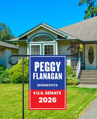 Peggy Flanagan For Minnesota Senate 2026 Garden Flag, Double Sided, 2026 Senate Flag, Elections Flag, Race Red White & Blue Flag