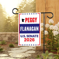 Peggy Flanagan For Minnesota Senate 2026 Garden Flag, Double Sided, 2026 Senate Flag, Elections Flag, Race Red White & Blue Flag