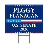 Peggy Flanagan For Minnesota Senate 2026 Yard Sign, Corrugated Plastic Senate Elections Race Red White Blue Yard Sign with Metal H-Stake