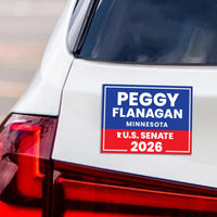 Peggy Flanagan For Minnesota Senate 2026 Car Magnet - Vote Flanagan Vehicle Magnet, Minnesota Senate Elections 2026 Magnet - 6"x4.5"