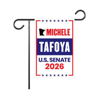 Michele Tafoya For Minnesota Senate 2026 Garden Flag, Double Sided, 2026 Senate Flag, Elections Flag, Race Red White & Blue Flag