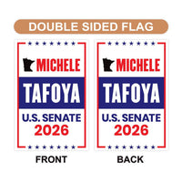 Michele Tafoya For Minnesota Senate 2026 Garden Flag, Double Sided, 2026 Senate Flag, Elections Flag, Race Red White & Blue Flag