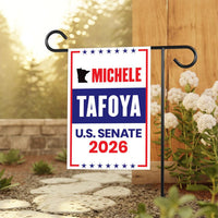 Michele Tafoya For Minnesota Senate 2026 Garden Flag, Double Sided, 2026 Senate Flag, Elections Flag, Race Red White & Blue Flag