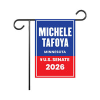 Michele Tafoya For Minnesota Senate 2026 Garden Flag, Double Sided, 2026 Senate Flag, Elections Flag, Race Red White & Blue Flag