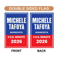 Michele Tafoya For Minnesota Senate 2026 Garden Flag, Double Sided, 2026 Senate Flag, Elections Flag, Race Red White & Blue Flag