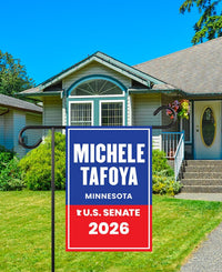 Michele Tafoya For Minnesota Senate 2026 Garden Flag, Double Sided, 2026 Senate Flag, Elections Flag, Race Red White & Blue Flag