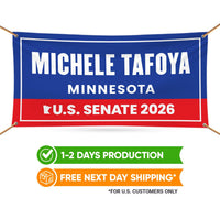 Michele Tafoya For Minnesota U.S. Senate Banner Sign, 13 oz Waterproof US Senate Election 2026 Vinyl Banner With Metal Grommets