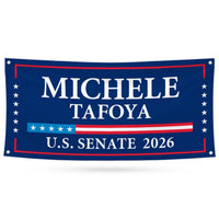 Michele Tafoya For Minnesota U.S. Senate Banner Sign, 13 oz Waterproof US Senate Election 2026 Vinyl Banner With Metal Grommets