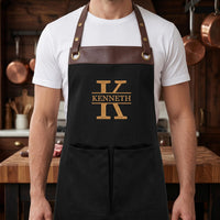 Personalized Logo Embroidered Apron, Custom Business Kitchen Apron, Branded Staff Apron with Pockets, Custom Business Apron, Café Uniform