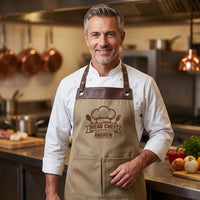 Personalized Logo Embroidered Apron, Custom Business Kitchen Apron, Branded Staff Apron with Pockets, Custom Business Apron, Café Uniform