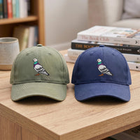 Pigeon Embroidered Hat, Bird Lover Urban Wildlife Baseball Cap, Low Profile Dad Hat, Cute and Funny City Pigeon Gift, Gift for Her