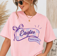 Personalized School Mascot Shirt, Custom Team Name Pennant Tee, Preppy Checkered Game Day Top, School Spirit Outfit, Custom Team Gift