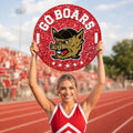 Custom Cheer Signs for School Spirit, Personalized Cheerleading Rally Signs with Handle, Pep Rally Sports Team Chant & Game Day Support Sign