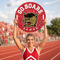 Custom Cheer Signs for School Spirit, Personalized Cheerleading Rally Signs with Handle, Pep Rally Sports Team Chant & Game Day Support Sign