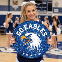 Custom Cheer Signs for School Spirit, Personalized Cheerleading Rally Signs with Handle, Pep Rally Sports Team Chant & Game Day Support Sign