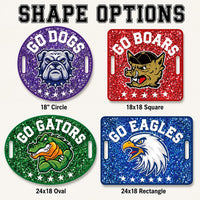 Custom Cheer Signs for School Spirit, Personalized Cheerleading Rally Signs with Handle, Pep Rally Sports Team Chant & Game Day Support Sign