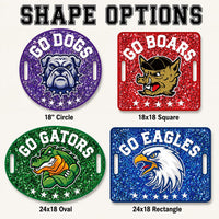 Custom Cheer Signs for School Spirit, Personalized Cheerleading Rally Signs with Handle, Pep Rally Sports Team Chant & Game Day Support Sign
