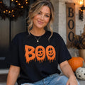 Personalized Halloween Puff Print Shirt, Embossed Boo Ghost Sweatshirt, Spooky Season Hoodie, Statement Puff Shirt, Halloween Custom Gift