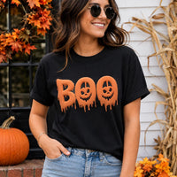 Personalized Halloween Puff Print Shirt, Embossed Boo Ghost Sweatshirt, Spooky Season Hoodie, Statement Puff Shirt, Halloween Custom Gift