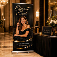 Custom Retractable Banner Stand, Personalized Roll Up Banner, Event Business Display Sign, Promotional Marketing Banner for Trade Shows