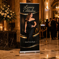 Custom Retractable Banner Stand, Personalized Roll Up Banner, Event Business Display Sign, Promotional Marketing Banner for Trade Shows