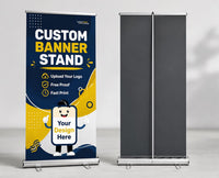 Custom Retractable Banner Stand, Personalized Roll Up Banner, Event Business Display Sign, Promotional Marketing Banner for Trade Shows