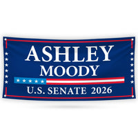 Ashley Moody For Florida U.S. Senate Banner Sign, 13 oz Waterproof US Senate Election 2026 Vinyl Banner With Metal Grommets