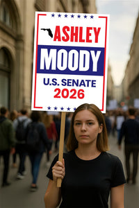 Ashley Moody For Florida Senate 2026 Election Sign, Political Campaign Sign, Republican party, Senate Election 2026 Race Poster Sign