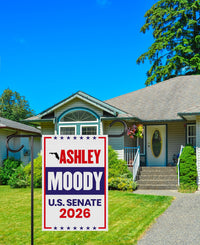 Ashley Moody For Florida Senate 2026 Garden Flag, Double Sided, 2026 Senate Flag, Republic, Elections Flag, Race Red White & Blue Flag