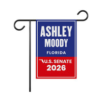 Ashley Moody For Florida Senate 2026 Garden Flag, Double Sided, 2026 Senate Flag, Republic, Elections Flag, Race Red White & Blue Flag