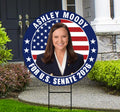 Ashley Moody For Florida Senate 2026 Yard Sign, Corrugated Plastic Senate Elections Race Red White & Blue Yard Sign with Metal H-Stake