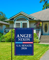 Angie Nixon For Florida Senate 2026 Garden Flag, Double Sided, 2026 Senate Flag, Republic, Elections Flag, Race Red White & Blue Flag