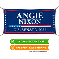 Angie Nixon For Florida U.S. Senate Banner Sign, 13 oz Waterproof US Senate Election 2026 Vinyl Banner With Metal Grommets