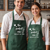 Custom Couples Apron, Personalized Cooking Apron for Husband Wife, Matching Cooking Apron, Newly Married Couple Gift, Anniversary Gift