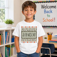 Personalized Back to School Shirt for Boys, Custom Name Pencil Kids Tee, Camo Pencil School Shirt, First Day Outfit, Kindergarten Gift