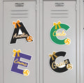Personalized Volleyball Locker Magnet, Custom Name Initial Magnet, School Colors Team Locker Decor, Volleyball Player Gift, Senior Gift