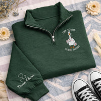 Off to Do Nurse Things Embroidered Quarter Zip Sweatshirt, Funny Goose Pullover, Nurse Work Sweater, Nursing Graduate Gift, Gift for RN