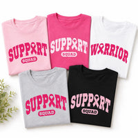 Custom Breast Cancer Shirt, Personalized Support Squad Warrior Tee, Matching Pink Out Group Shirts, October Awareness, Cancer Fighter Gift